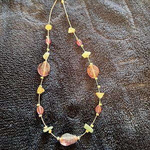 Amethyst & Jade Necklace -16 inches